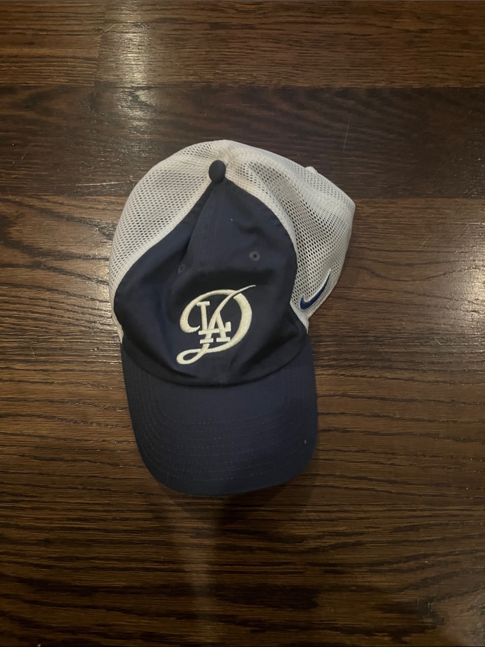 Dodgers Nike Navy and White LA Embroidered Mesh Back Cap